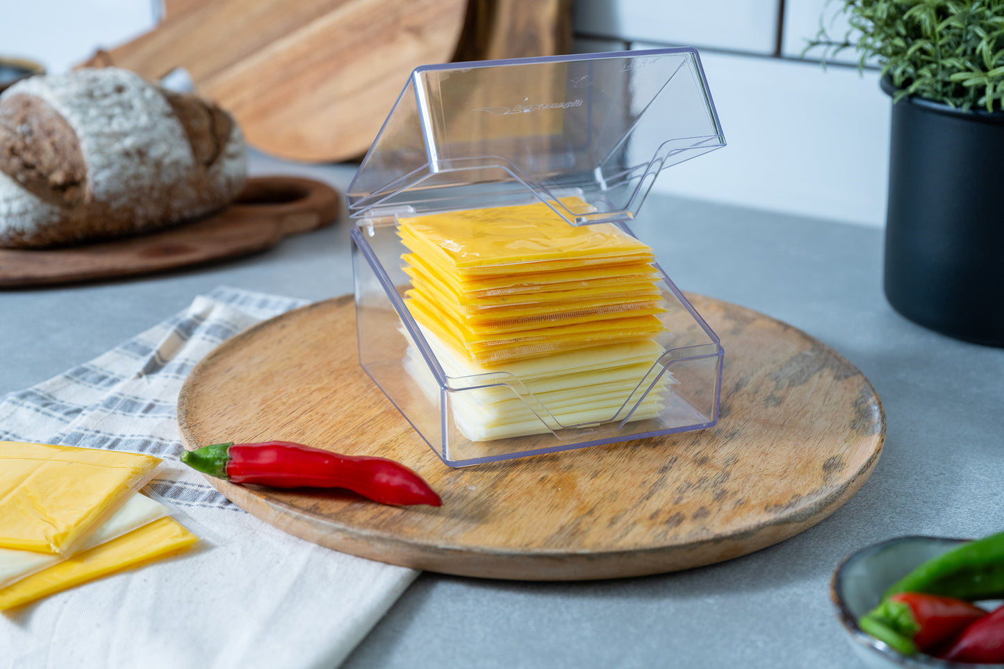 American Sliced Cheese Holder for Fridge