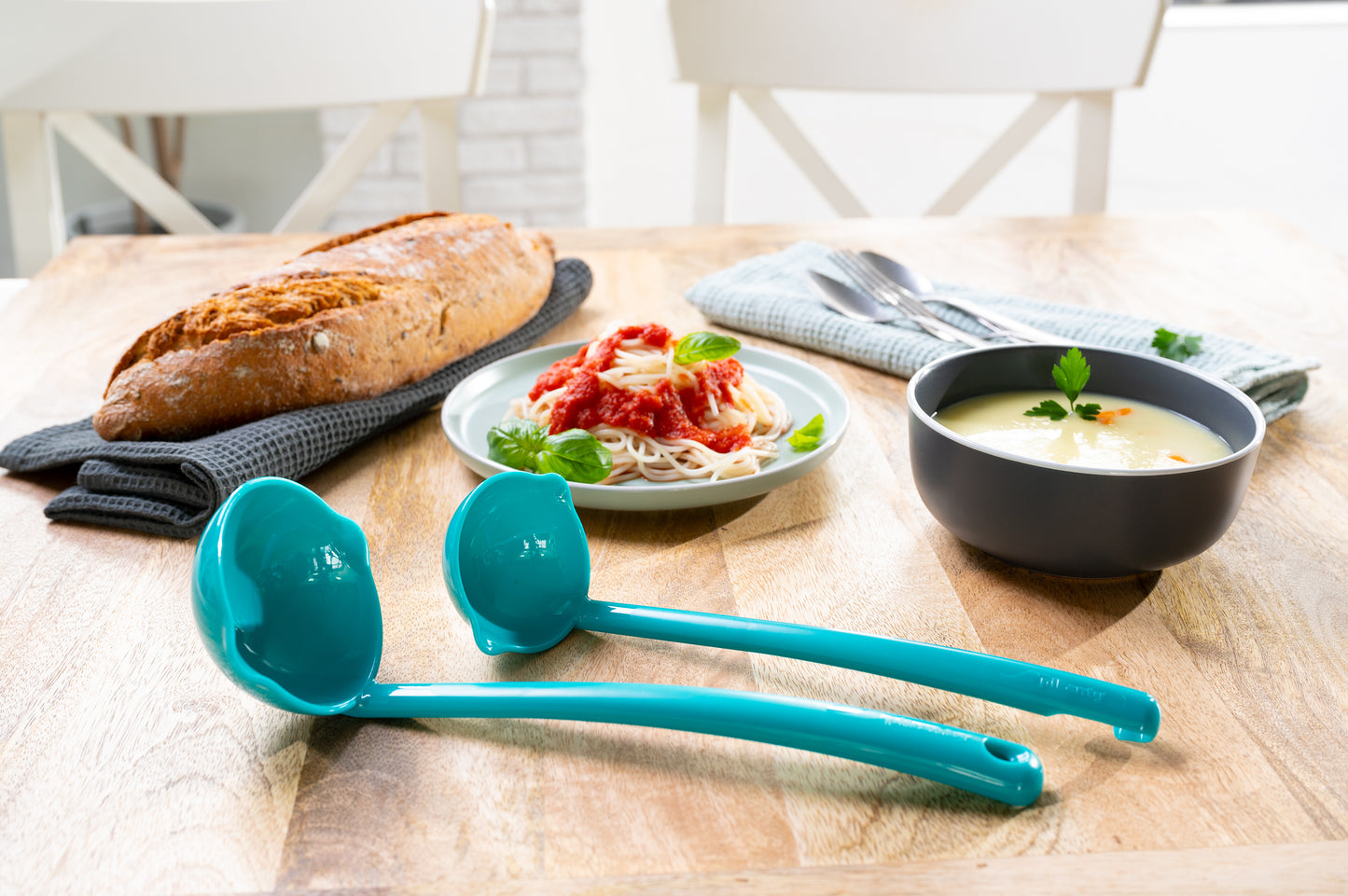 Ladle Soup and Sauce