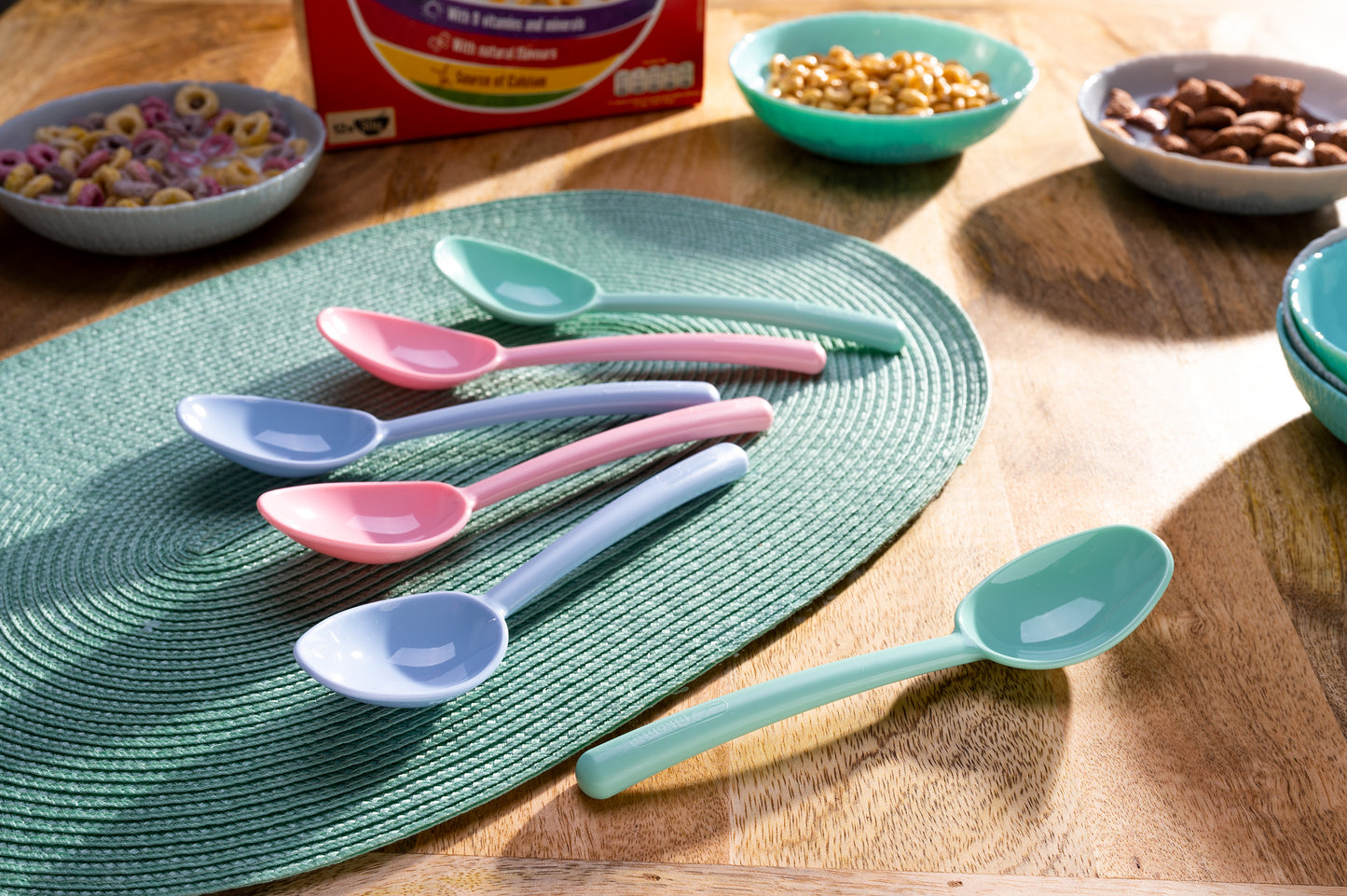 Plastic Spoon Portable Cereal, Soup, Porridge, Spoons Reusable Dinner Scoops for Home Kitchen Buffet Restaurant Flatware | Made in USA