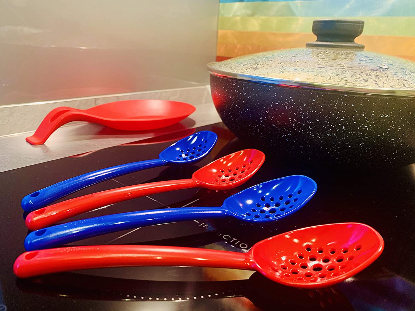 7" Small Slotted Spoons for serving and easy drainage of liquids | Made in USA