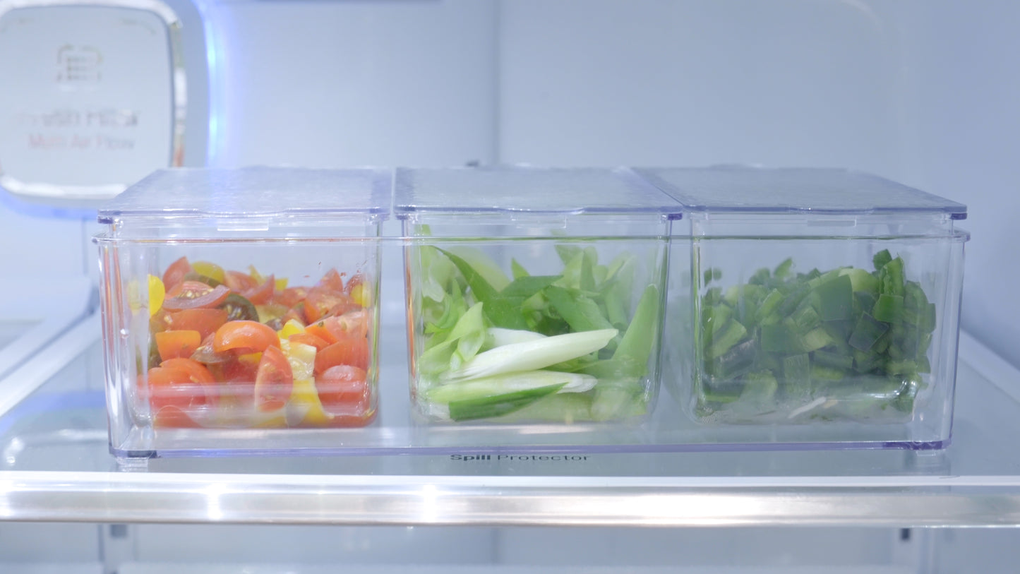 Condiment Server with Removable Containers and Lids