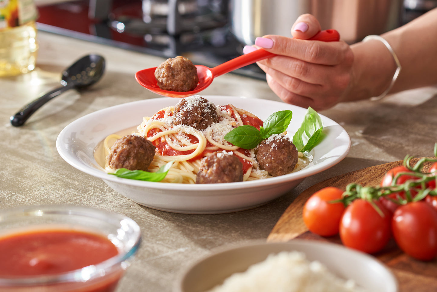 7" Small Slotted Spoons for serving and easy drainage of liquids | Made in USA