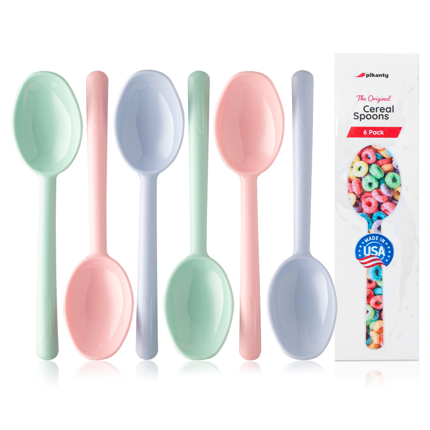 Plastic Spoon Portable Cereal, Soup, Porridge, Spoons Reusable Dinner Scoops for Home Kitchen Buffet Restaurant Flatware | Made in USA