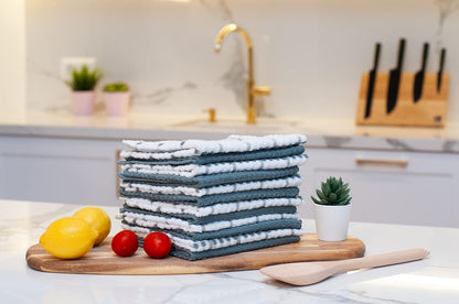 Kitchen Towels - 12 Pack - 100% Soft Cotton - 15x25 Inches