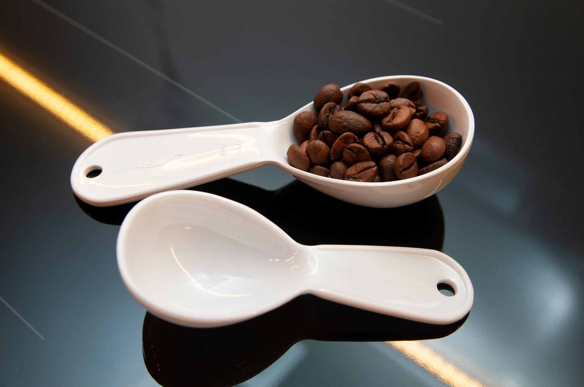 Pikanty - Plastic Coffee Scoops (15ml & 30ml) Set of 2 | Made in USA (Black)