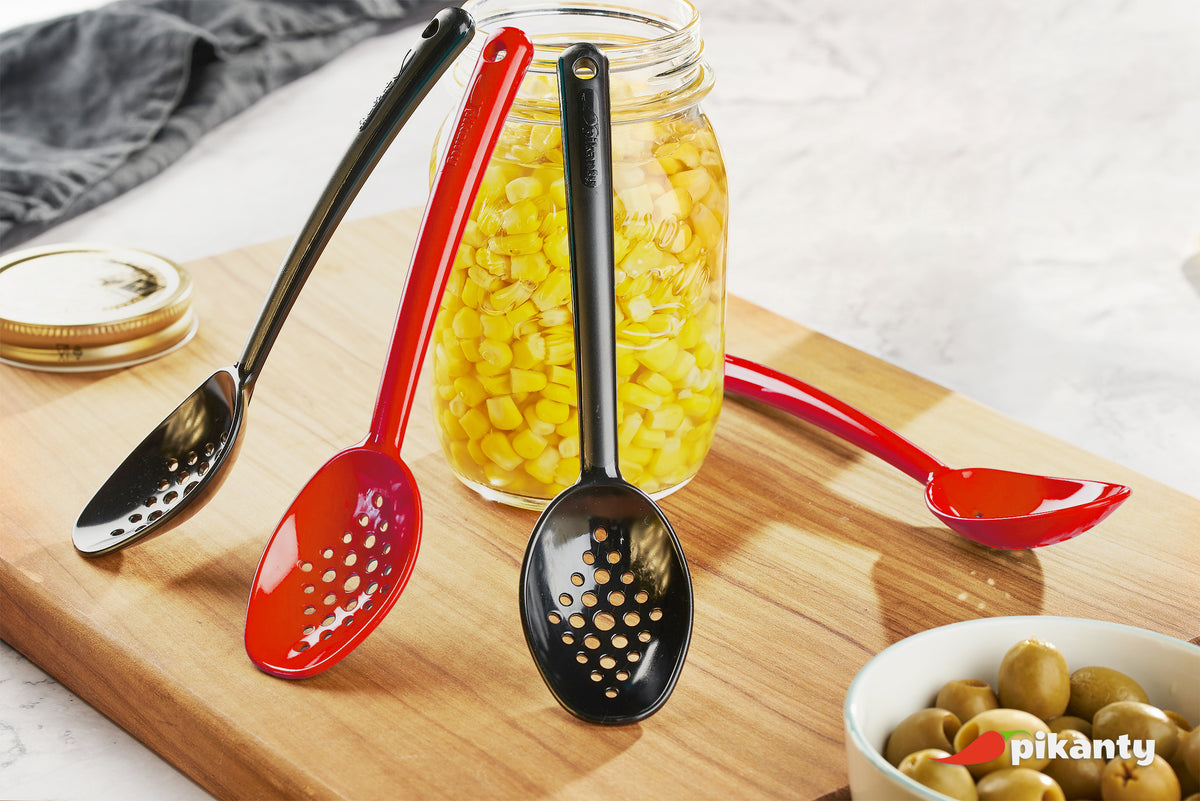 Slotted Spoon Function Pikanty - Small Slotted Spoons Set of 4 | Made in USA