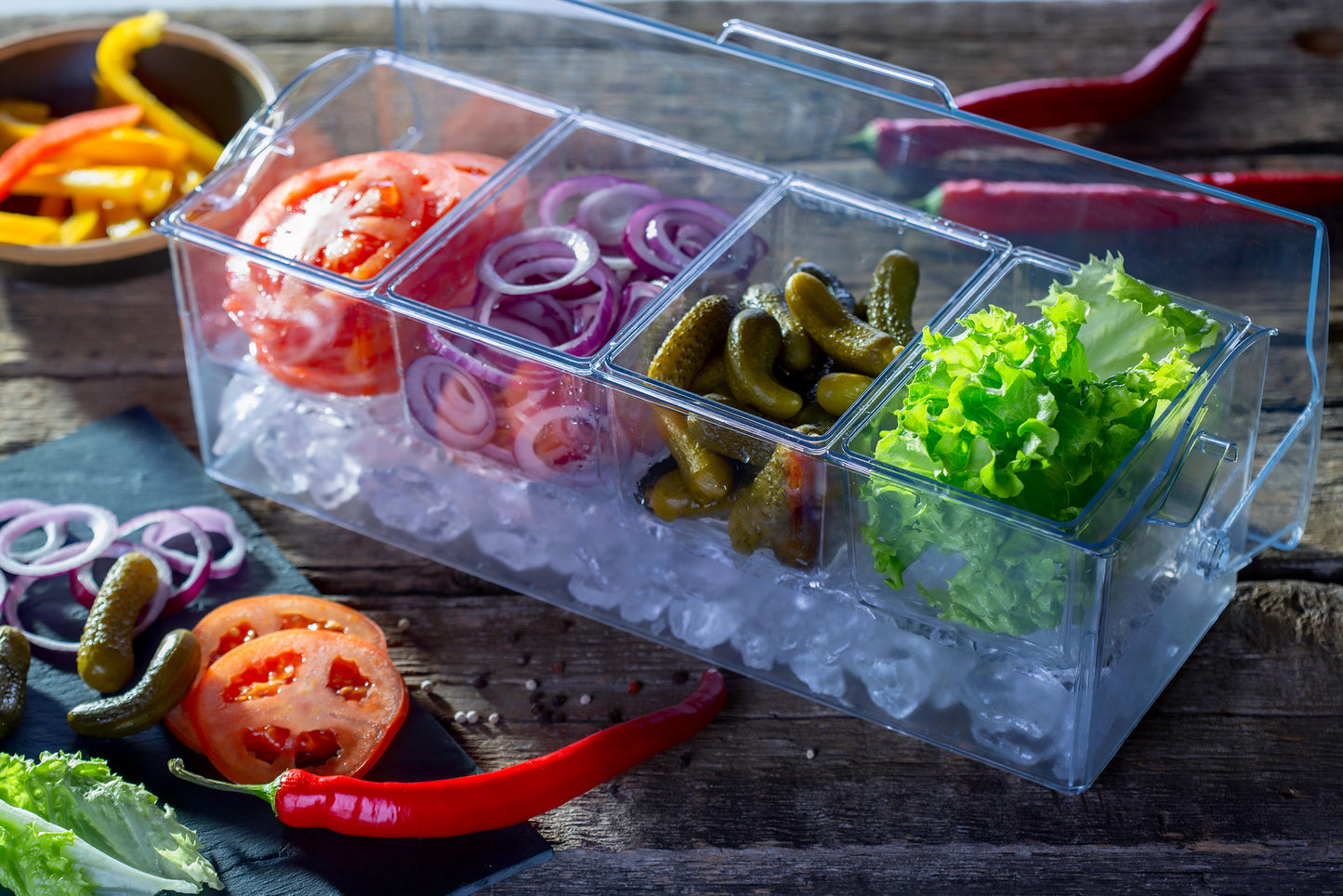 Condiment Server Caddy on Ice