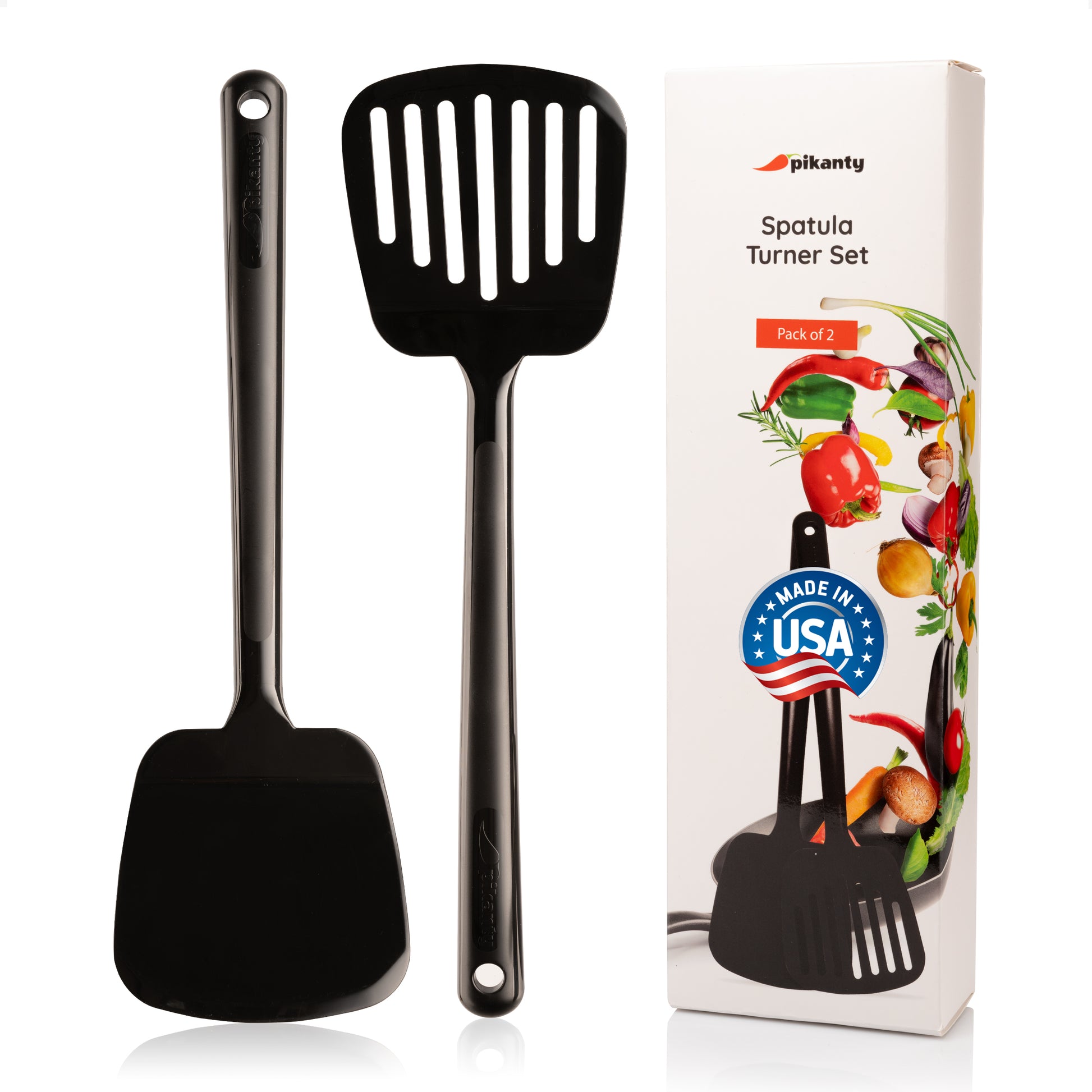 Kitchen Utensils Nylon Slotted Turner Spoon with Hanging Hole