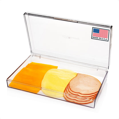 2PCS Cheese Storage Deli Meat Container For Fridge Cheese Keeper for  Kitchen