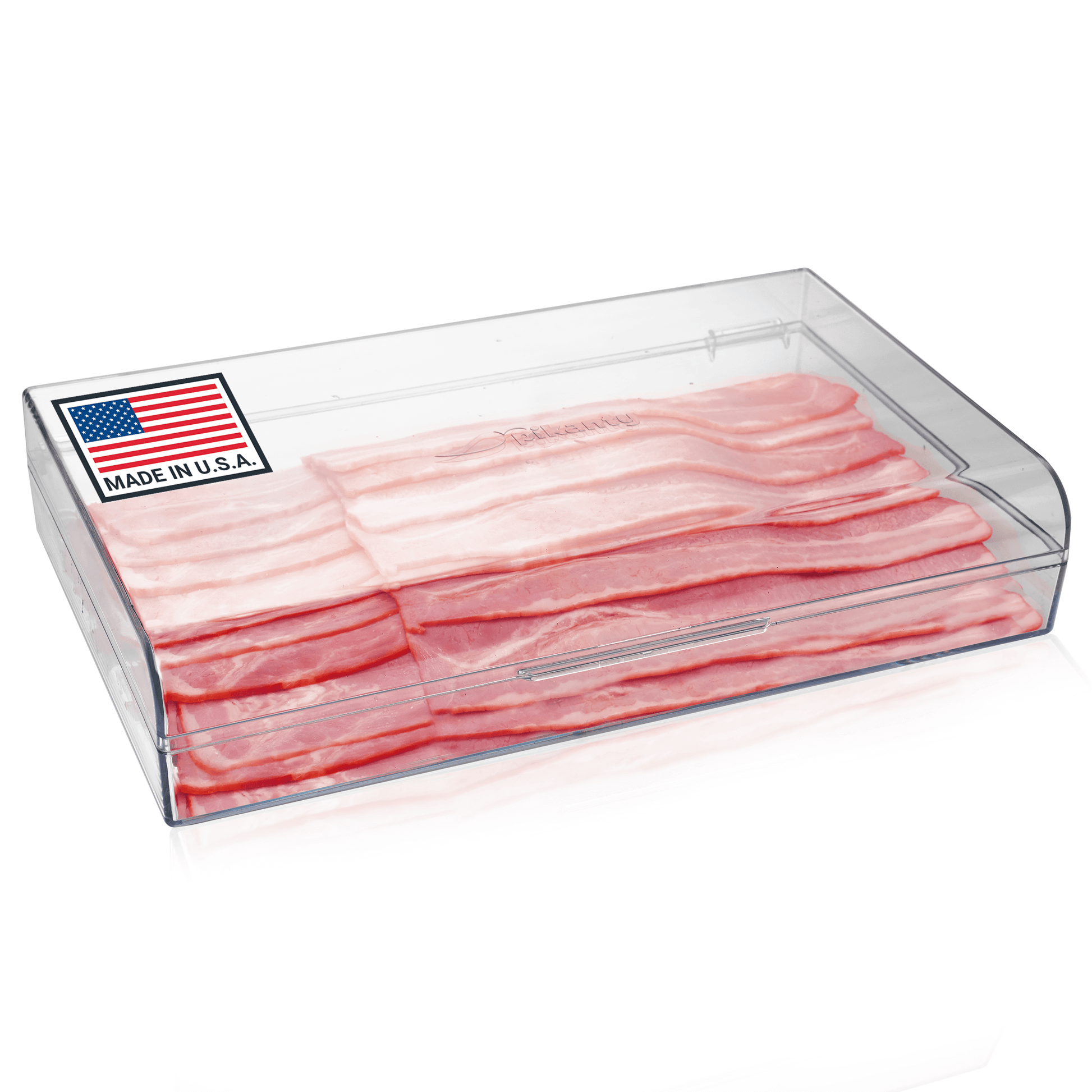4 Packs Bacon Keeper for Refrigerator Deli Meat Container for